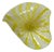 1950s Murano Hand Blown Art Glass Bowl Yellow Latticino Filigrana Dish For Sale