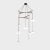 Mid-Century Modern Daniel Becker 'Emily Vertikal 8' Chandelier in Matte White/Oak for Moss Objects For Sale - Image 3 of 12