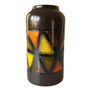 1960s Bitossi Vetrata Vase – Aldo Londi Italian Pottery, Mid-Century Modern Ceramic Vase For Sale