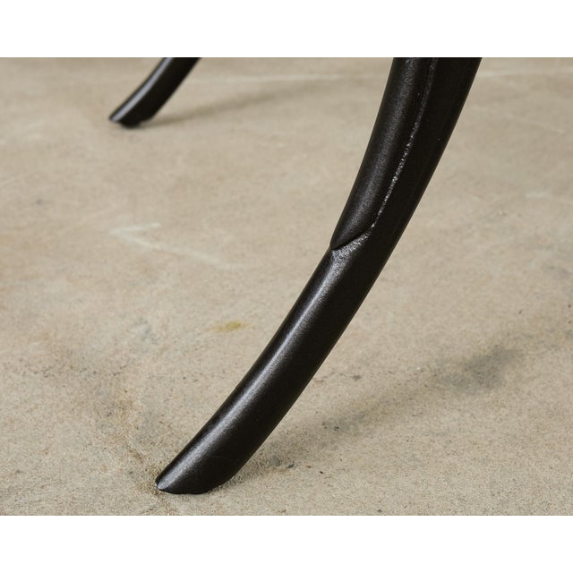 Michael Taylor Metal Klismos Garden Chairs Set of Four For Sale - Image 16 of 18