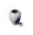 Oriental Flowers Graphic Blue White Point Lid Oval Porcelain Jar For Sale - Image 4 of 8