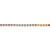 6.02ct Round Cut Multi Sapphire Bezel-Set Tennis Bracelet in 14k Yellow Gold For Sale - Image 4 of 14