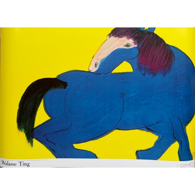 Blue Horse by Walasse Ting, copyright 1990, Yves Riviere, printed in Switzerland. Ting, a Chinese-American visual artist...