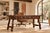 Metal Renaissance Spanish Elm and Wrough Iron Desk, 1960 For Sale - Image 7 of 8