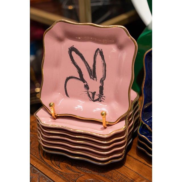 Hunt Slonem’s Bunny Portrait Plates will brighten any tablescape. Each plate features Hunt's iconic rabbit with a hand...