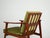 Vintage Teak and Green Velvet Fabric Armchair, 1960s For Sale - Image 9 of 10