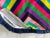 Textile Caribbean Multicolor Stripe Pillow Cover With Navy Brush Fringe For Sale - Image 7 of 8