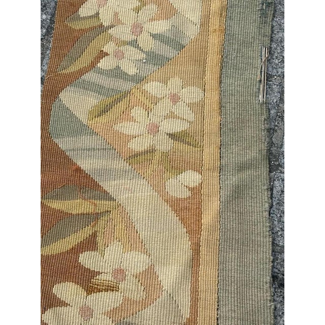 Textile Antique French Aubusson Tapestry Border Fragment, 1890s For Sale - Image 7 of 18