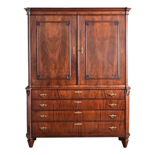 18th Century Dutch Louis XVI Style Mahogany Cabinet For Sale