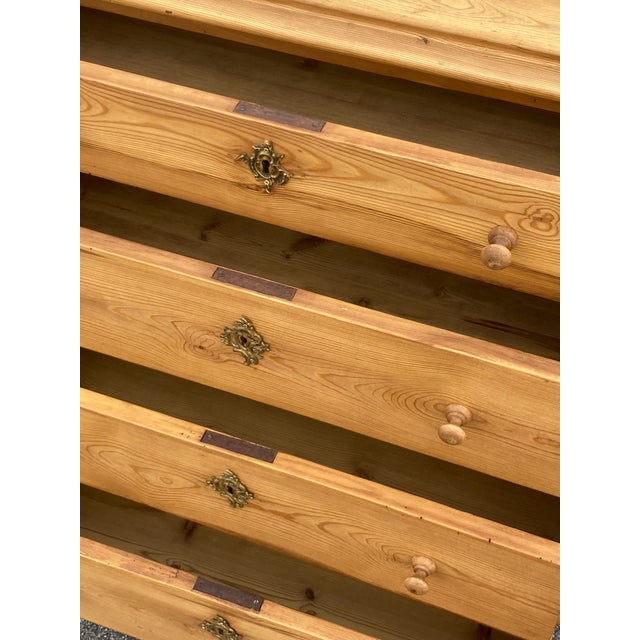 Brown 1910s Pine Chest of Four Drawers, France For Sale - Image 8 of 12