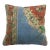Blue Vintage Medallion Turkish Rug Pillow For Sale