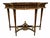 Antique French Louis XVI carved wood and marble demi-lune console table, late 18th century (1754-1793). The apron...
