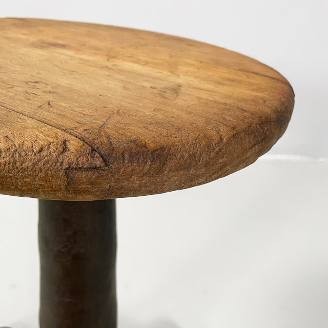 Industrial Italian Wood and Cast Iron Stool by Singer, 1930s For Sale - Image 6 of 14