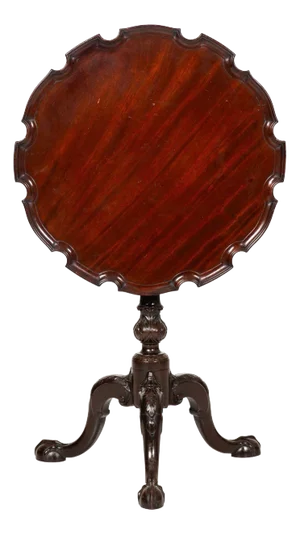 English George III Carved Mahogany Pie Crust Tilt Top Table Ca. 1780