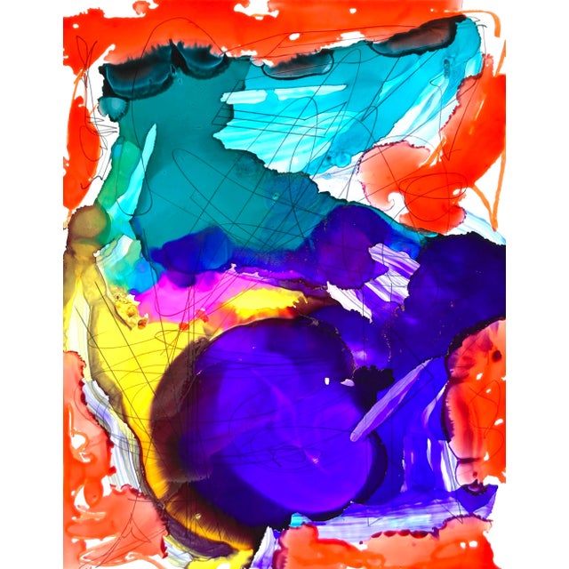 “Continental” an abstract drawing of continental shift, by Erik Sulander, 11x14, undreamed, signed