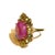 2000 - 2009 Bochic “Orient” Vintage Natural Ruby & Orange Sapphire Ring Set In 18K Gold & Silver For Sale - Image 5 of 8