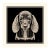 Atelier Aria Lumae the Sovereign Pet Collection Dachshund Silhouette Geometric Lithograph Fine Art Gallery Board Print Square Panel 16 X 16 For Sale