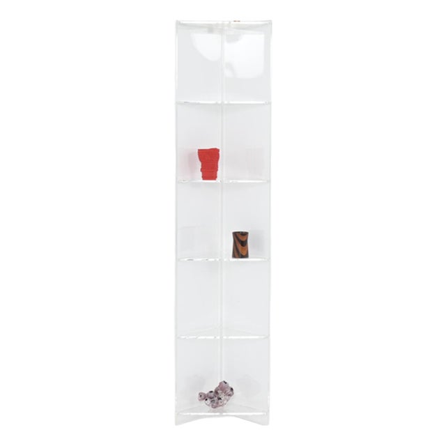 Acrylic Glass Corner Cabinet For Sale