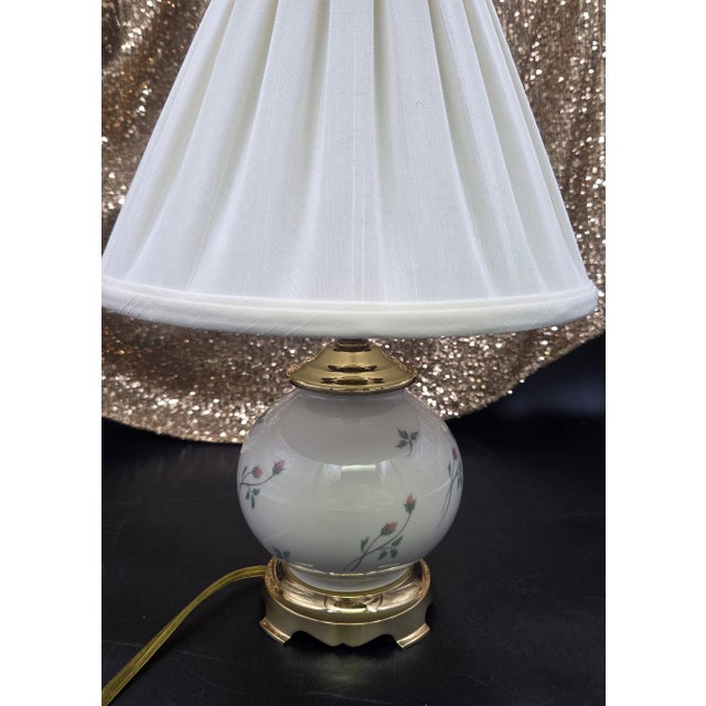 Metal Vintage Lenox Table Lamp- Rose Manor Collection For Sale - Image 7 of 18
