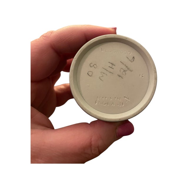 Blue Antique 19th/Early 20th Century Wedgwood Jasperware Demitasse Cup/Saucer Cobalt Blue For Sale - Image 8 of 12