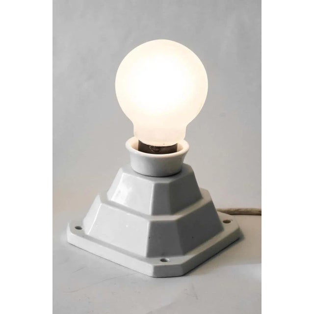 Ceramic Bauhaus Porcelain Wall Lamp, Germany, 1920s For Sale - Image 7 of 15