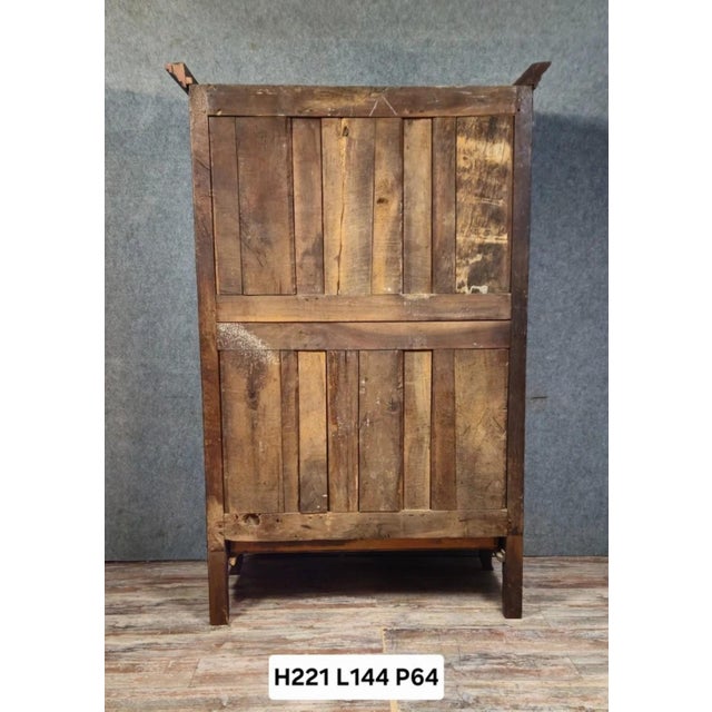 Brown Large Antique Walnut Wardrobe, 1700s For Sale - Image 8 of 9