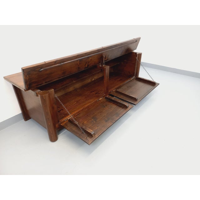 Wood Vintage Brutalist Sideboard by Georges Robert, 1960s For Sale - Image 7 of 18