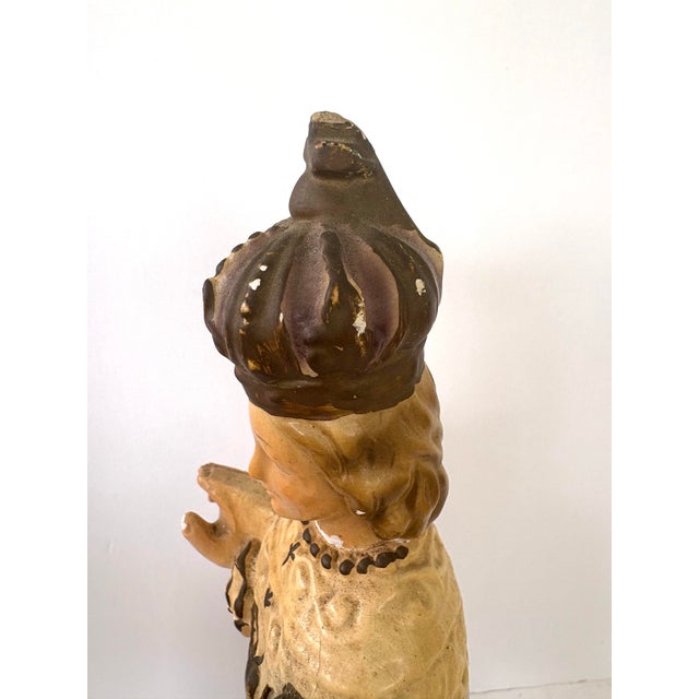 Mid-Century Infant Jesus of Prague Ceramic Sculpture – Religious Folk Art 11” For Sale - Image 9 of 12