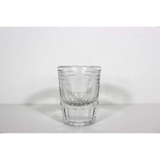 Vintage Libbey Glass Jigger White Lines Bar Measure 1 1/2 Ounce Oz Measuring Cup Shot Bar Cart Styling, Cocktail Alcohol Heavy Bottom Fluted For Sale - Image 9 of 11