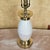 Vintage Ethan Allen Ivory Porcelain & Brass Leaf-Embossed Table Lamp For Sale In Washington DC - Image 6 of 18