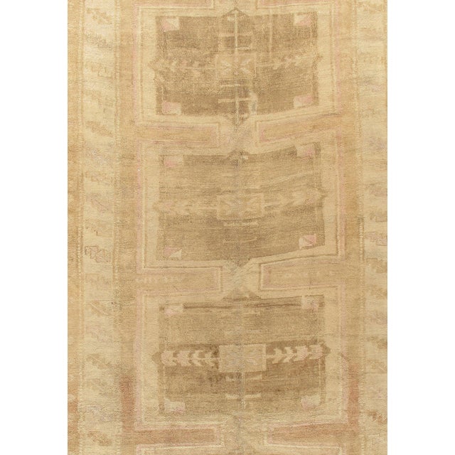 Tan Vintage Circa 1940 Tan Turkish Oushak Area Rug, 6ft 6in X 12ft 4in For Sale - Image 8 of 8
