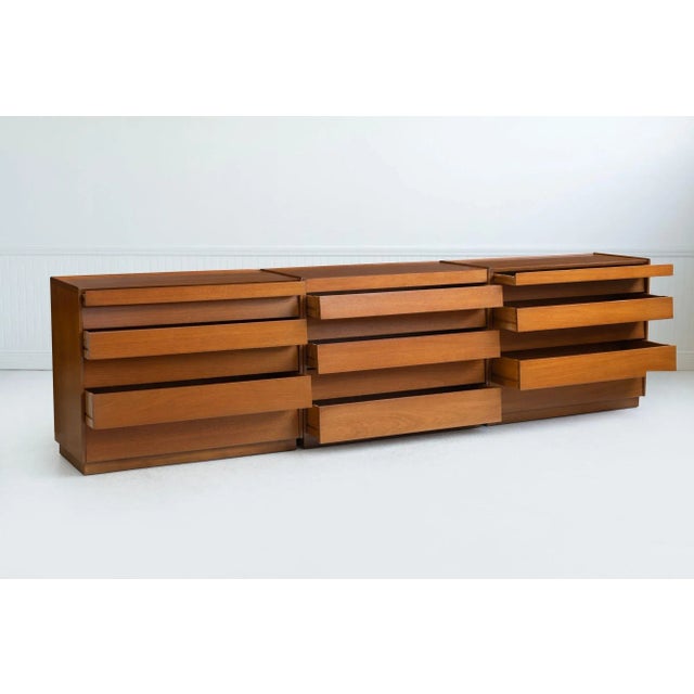 Edward Wormley for Dunbar Set of Three Louver Drawer Dressers For Sale In Chicago - Image 6 of 18