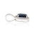 Metal Art Deco 1.21ct Blue Sapphire & Diamond Halo Pendant in 14k White Gold For Sale - Image 7 of 14