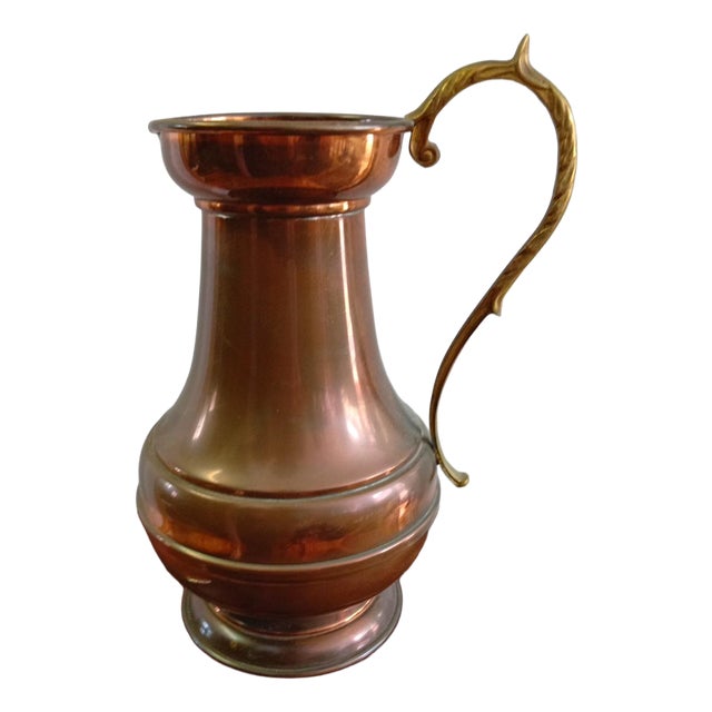 Copper Pitcher by L. Lecellier Villedieu, 1950s For Sale