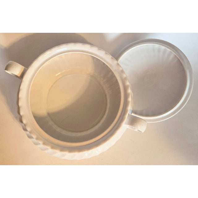 White Ironstone Lidded Casserole For Sale - Image 4 of 15