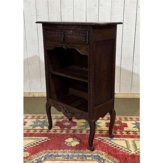 Louis XV Style Oak Bookcase with Drawer, 1900s For Sale - Image 9 of 13