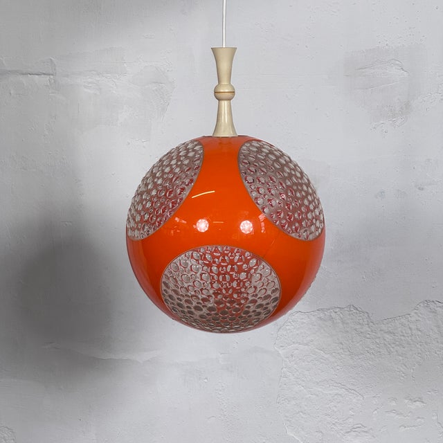 Hungarian Bug Eye Ceiling Lamp from Szarvasi, 1960s For Sale - Image 6 of 6