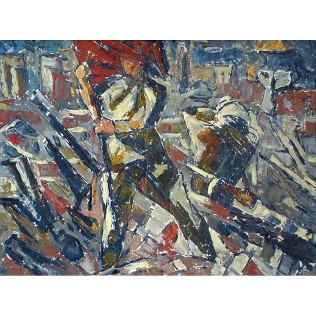 German Dontsov, Peace, Oil on Cardboard, 1970s, in Good conditions. Designed 1970 to 1979 This piece has an attribution...