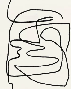 Abstract Modern Line Unframed Print
