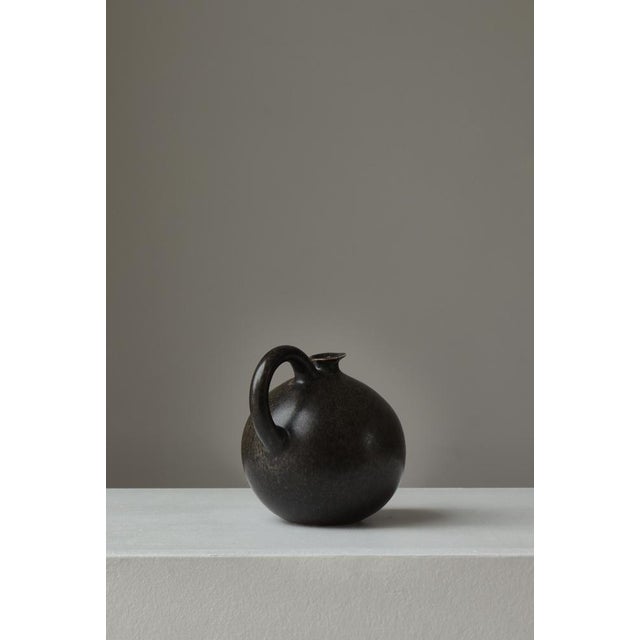 1930s Scandinavian Modern Stoneware Jug attributed to Saxbo, Denmark, 1930s For Sale - Image 5 of 14