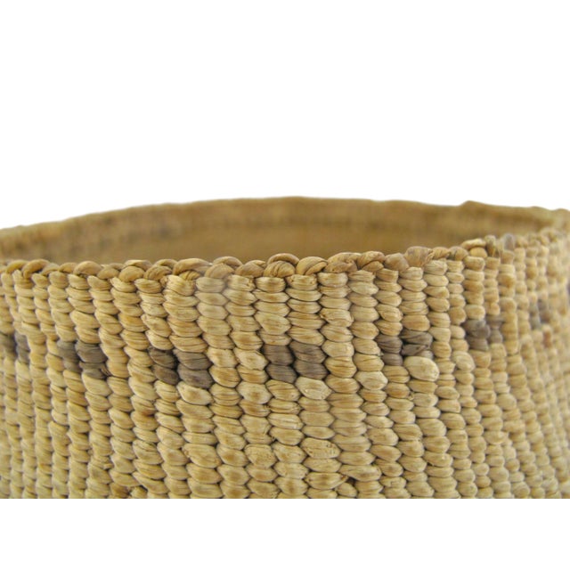 Antique Northern California Hupa/Yurok/Karuk Native Chevron Basket Bowl For Sale In Portland, OR - Image 6 of 11