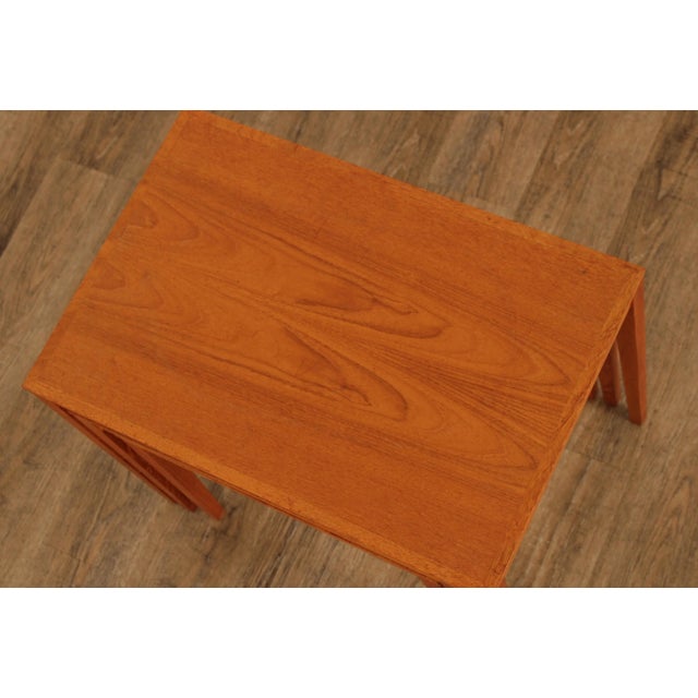 Mid Century Danish Modern Nesting Tables - Set of 3 For Sale - Image 10 of 13