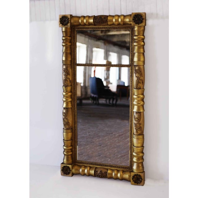 Mid 19th Century Antique Giltwood Mirror - Federal Era For Sale - Image 5 of 6