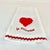 1990s Vintage Hollywood Regency Waffle St. Valentine Kitchen Towel With Roses Heart. For Sale - Image 5 of 7