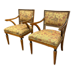 Regency Style Giltwood Armchairs, Vintage Pair