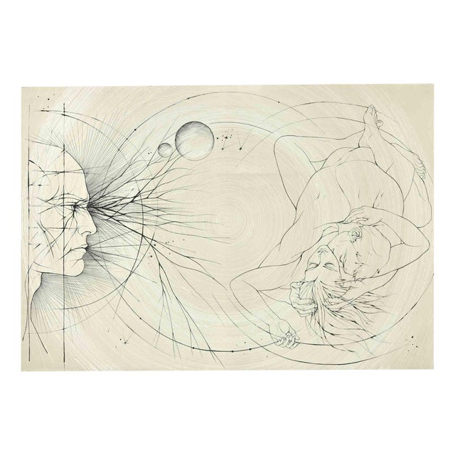 Pierre Yves Tremois, Homo Universalis, Etching, 1955 For Sale