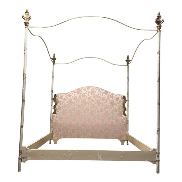 Vintage Italian Canopy Bed, 1940s For Sale