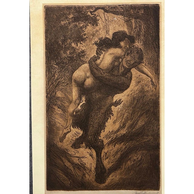 Gerhard Gyllenhammar, Scene with Nude, 1912, Etching For Sale - Image 3 of 7