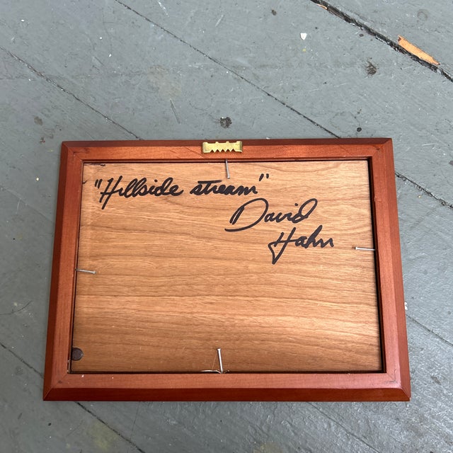 Contemporary Original David Hahn Abstract Impressionist Landscape Painting “Hillside Stream” For Sale - Image 4 of 4