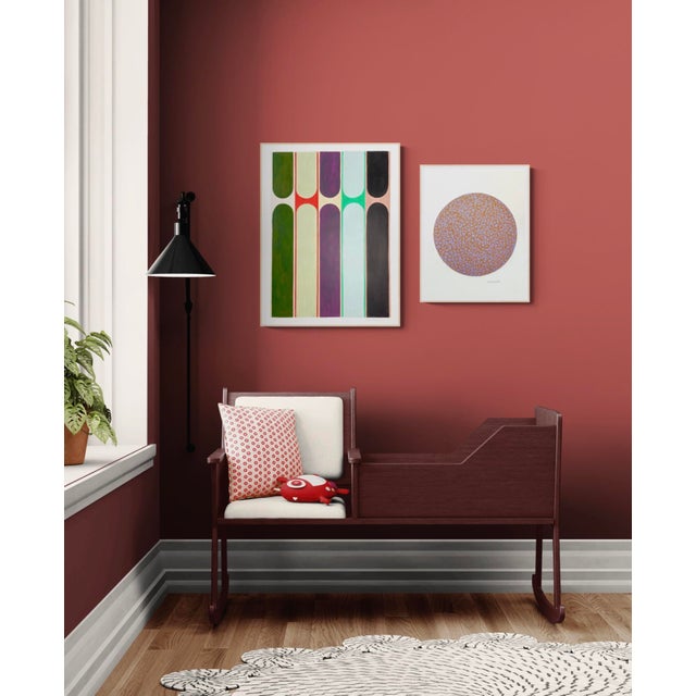 Mid-Century Modern Multicolored Mixed Media Composition For Sale - Image 3 of 4